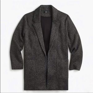 J. Crew Sophie Sparkle Blazer Open Cardigan Sweater Gold Blacm